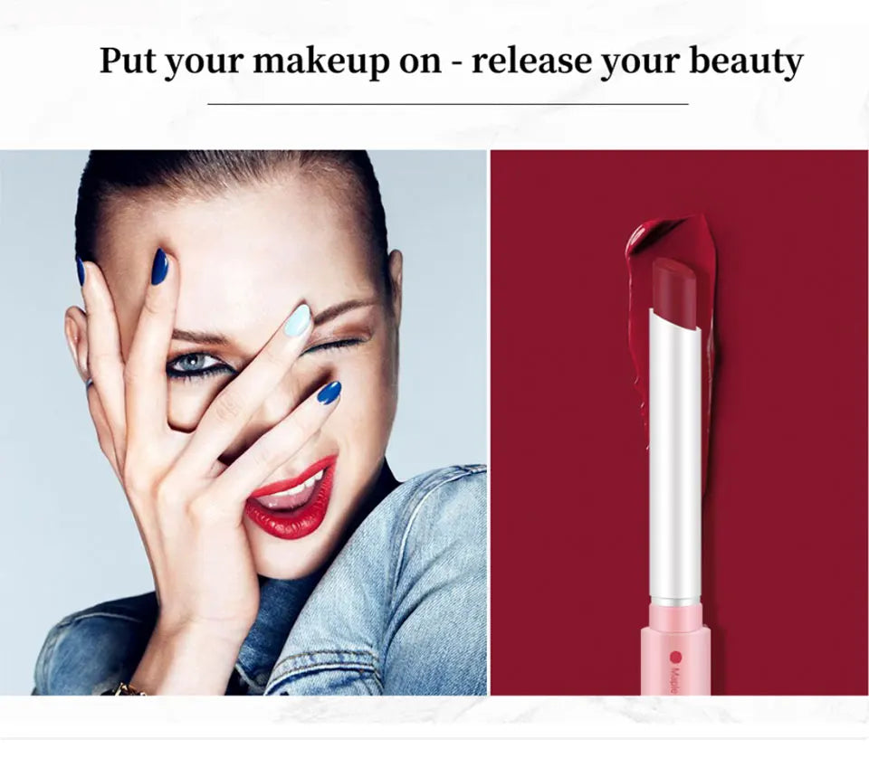 4 pcs/set Cigarette Lipstick Set Long Lasting Lip Glaze Matte Lip Gloss Waterproof Lip Stick Tube Nude Lip Tint Makeup Cosmetics - She Vibess By C2P