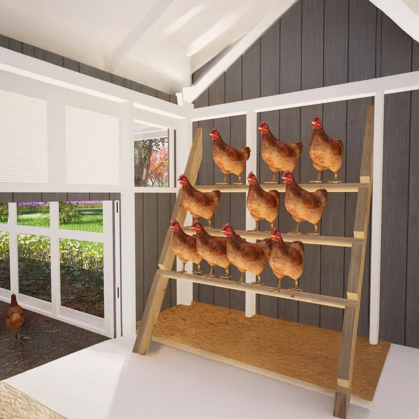 8x32 Large Chicken Coop Plans with 24ft Run – DIY Hen House for 24 Chickens ( Printed plans ) - She Vibess By C2P