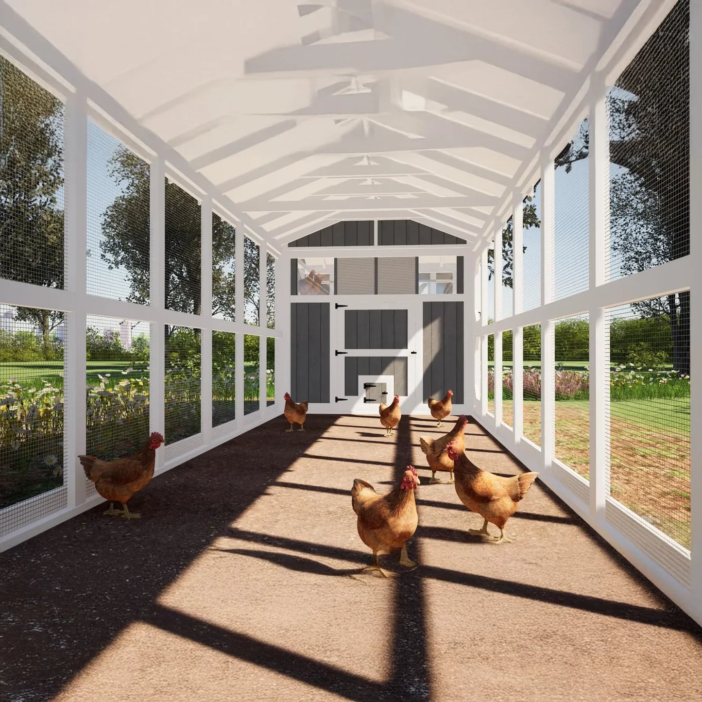 8x32 Large Chicken Coop Plans with 24ft Run – DIY Hen House for 24 Chickens ( Printed plans ) - She Vibess By C2P