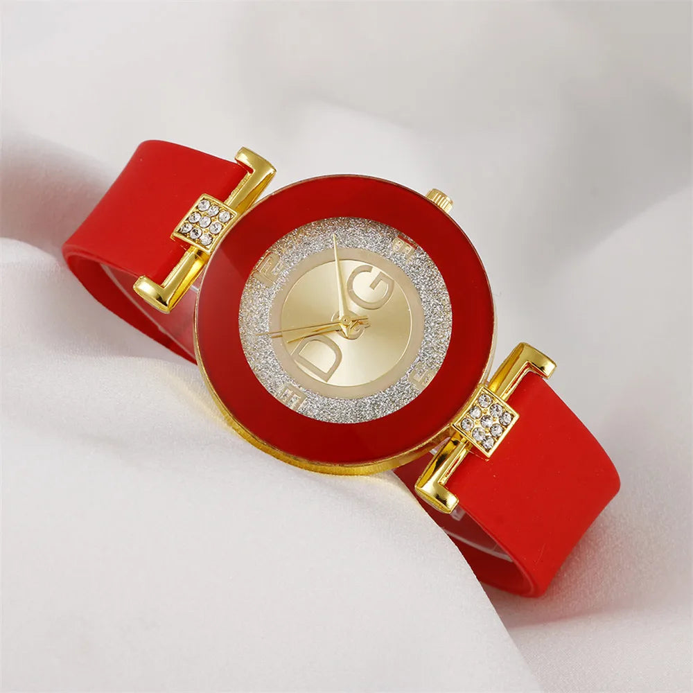 Simple Black White Quartz Watches Women Minimalist Design Silicone Strap Wristwatch Big Dial Women's Fashion Creative Watch - She Vibess By C2P