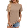 S-2XL Womens Summer Tops Spring Shirts Trendy Vacation Outfits Short Sleeve Business Tshirts Fashion Casual Blouses - She Vibess By C2P