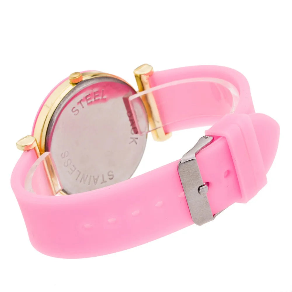 Simple Black White Quartz Watches Women Minimalist Design Silicone Strap Wristwatch Big Dial Women's Fashion Creative Watch - She Vibess By C2P