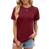 S-2XL Womens Summer Tops Spring Shirts Trendy Vacation Outfits Short Sleeve Business Tshirts Fashion Casual Blouses - She Vibess By C2P