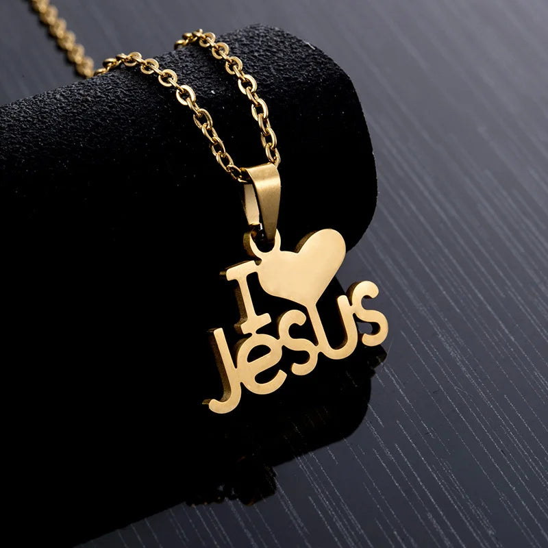 Wholesale Religious Jewelry Jesus Cross Fashion Pendant Necklace Jewelry Stainless Steel Chain Christian Symbol for Men Crucifix - She Vibess By C2P