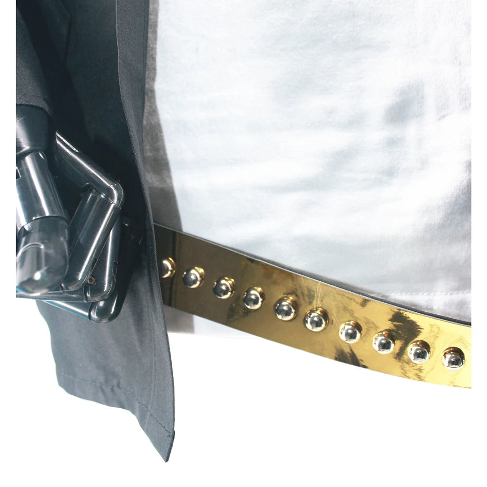 Cosplay Michael Jackson Black Shirt Cotton and Belt for Celebrity Party Show - She Vibess By C2P
