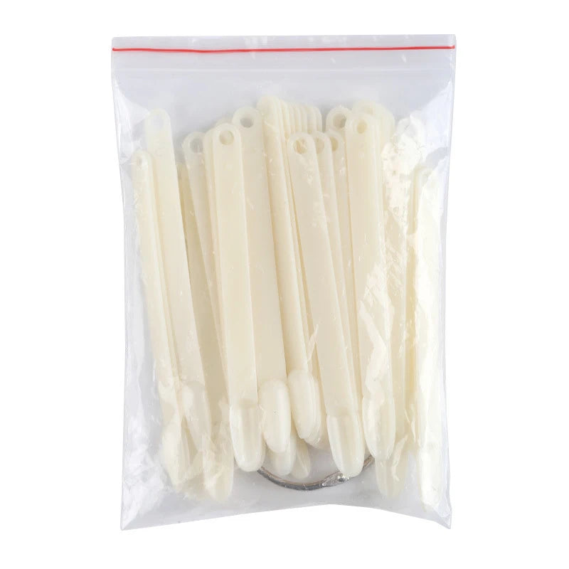 50Pcs Nail Swatch Sticks with Ring, Fan Shape Nail Art Polish Display Tips, False Nail Sample Practice Sticks - She Vibess By C2P