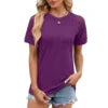 S-2XL Womens Summer Tops Spring Shirts Trendy Vacation Outfits Short Sleeve Business Tshirts Fashion Casual Blouses - She Vibess By C2P