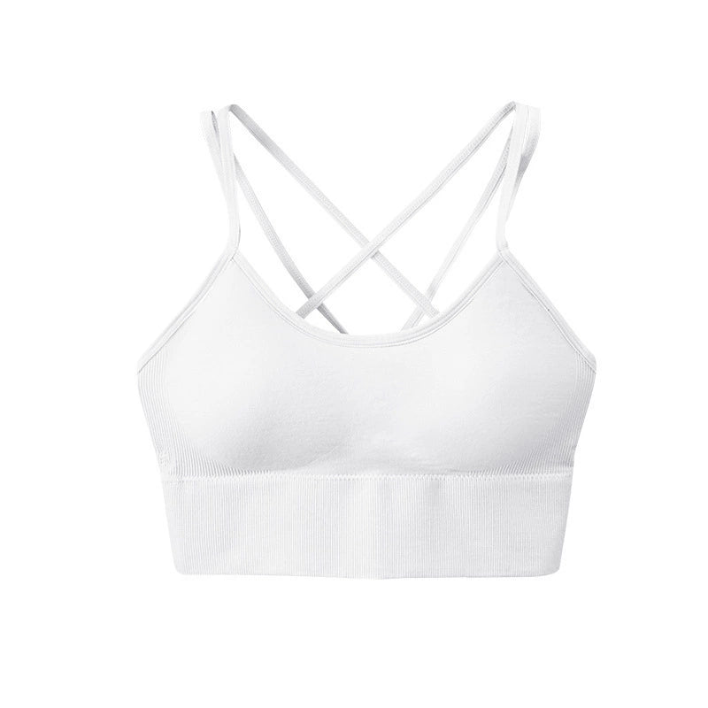 New Arrival Sports Bra Female Quick-Drying Shockproof Running Yoga Workout Vest Cross Beauty Back and Push up Student Underwear