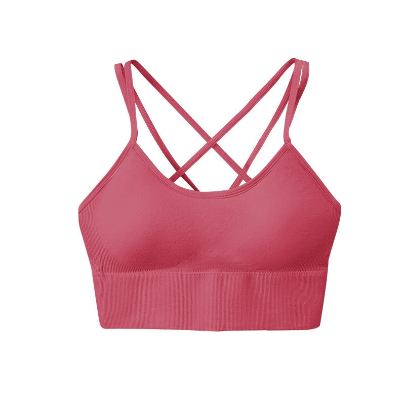 New Arrival Sports Bra Female Quick-Drying Shockproof Running Yoga Workout Vest Cross Beauty Back and Push up Student Underwear