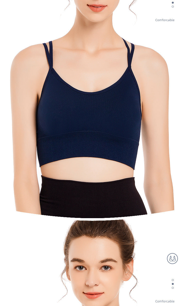 New Arrival Sports Bra Female Quick-Drying Shockproof Running Yoga Workout Vest Cross Beauty Back and Push up Student Underwear