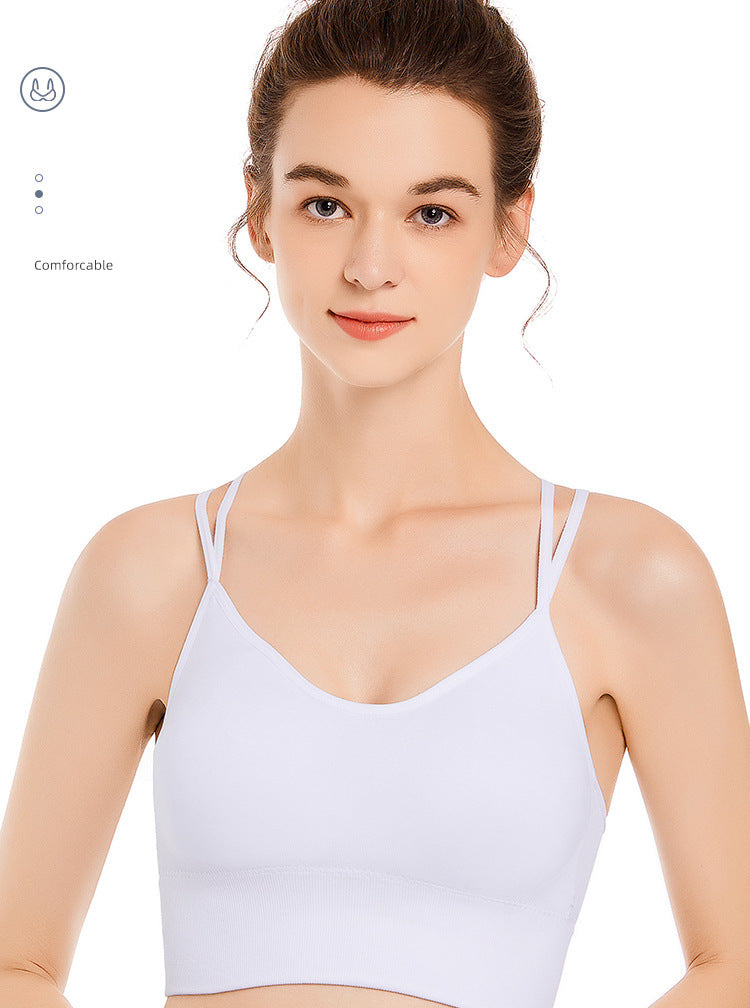 New Arrival Sports Bra Female Quick-Drying Shockproof Running Yoga Workout Vest Cross Beauty Back and Push up Student Underwear