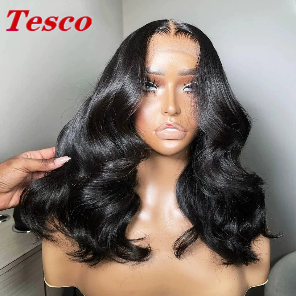 Human Hair Wig Body Wave Fashion Front Lace Human Wigs Female Wavy Curly Hair Full-Head Wig - She Vibess By C2P