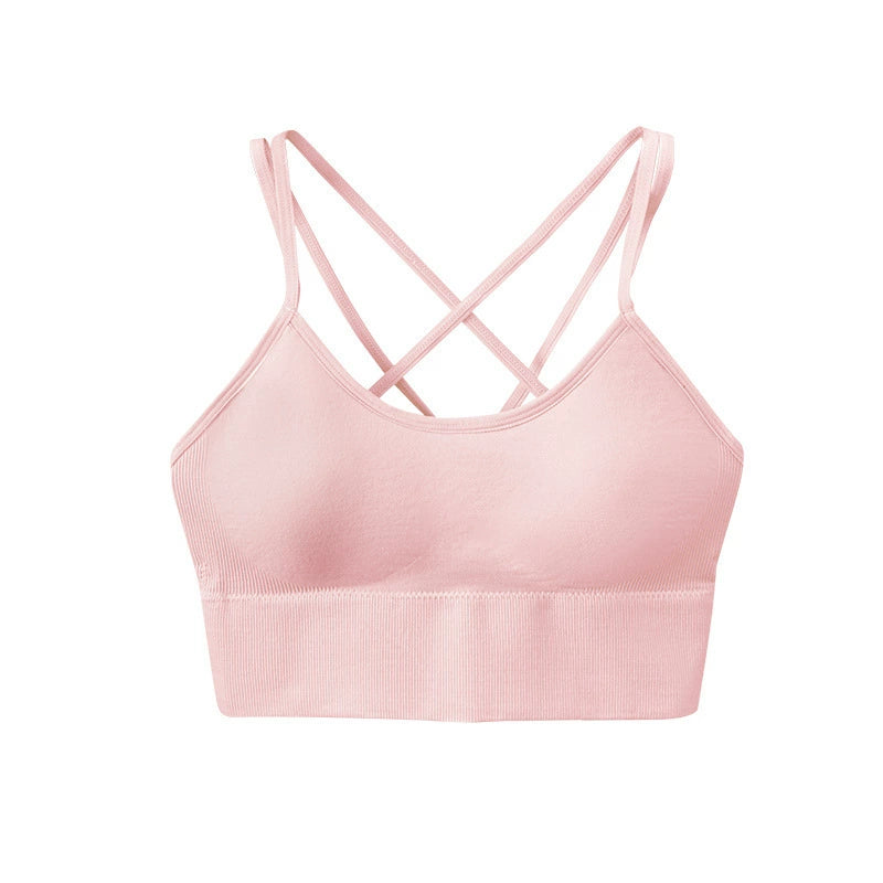 New Arrival Sports Bra Female Quick-Drying Shockproof Running Yoga Workout Vest Cross Beauty Back and Push up Student Underwear
