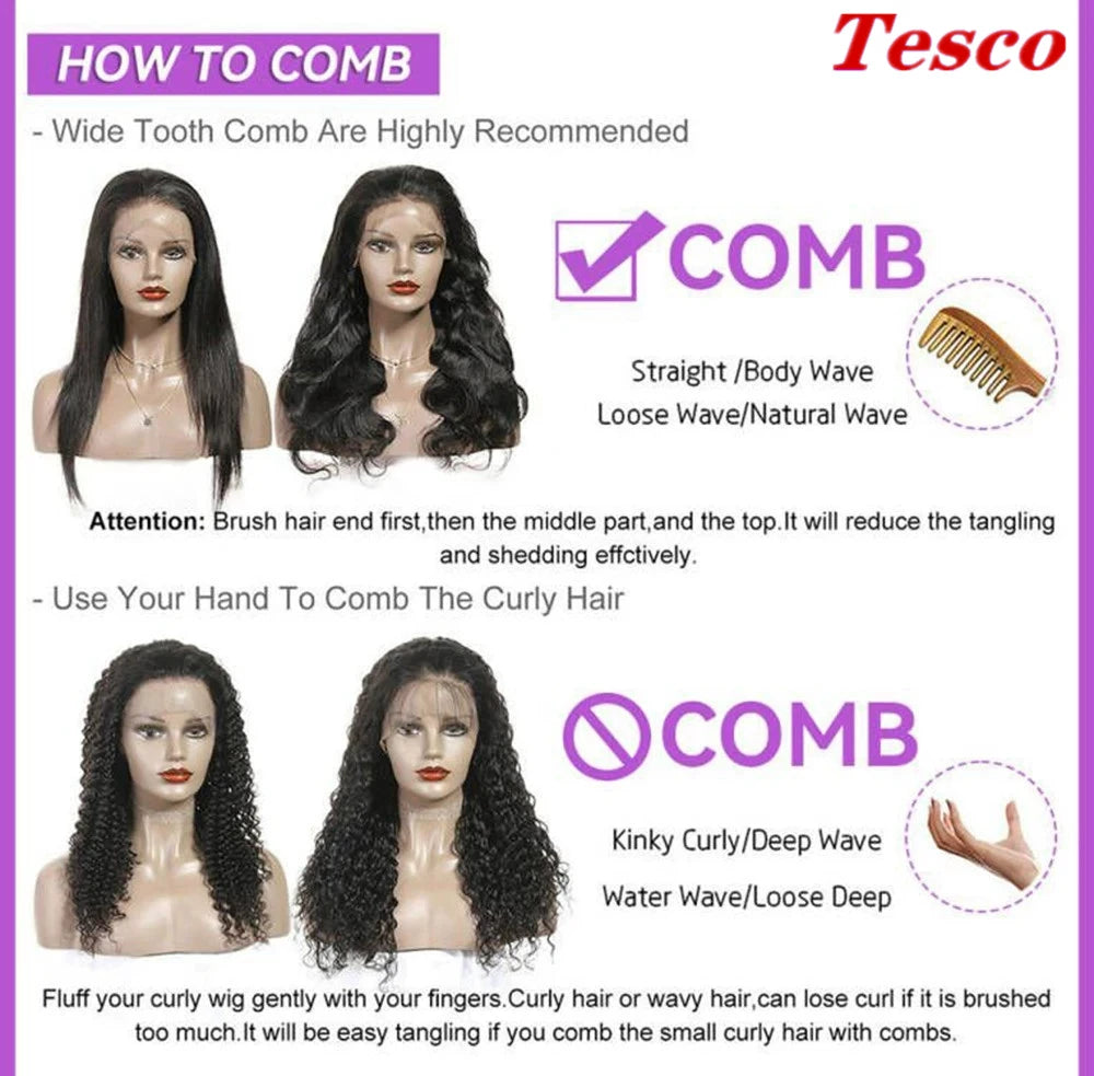 Human Hair Wig Body Wave Fashion Front Lace Human Wigs Female Wavy Curly Hair Full-Head Wig - She Vibess By C2P