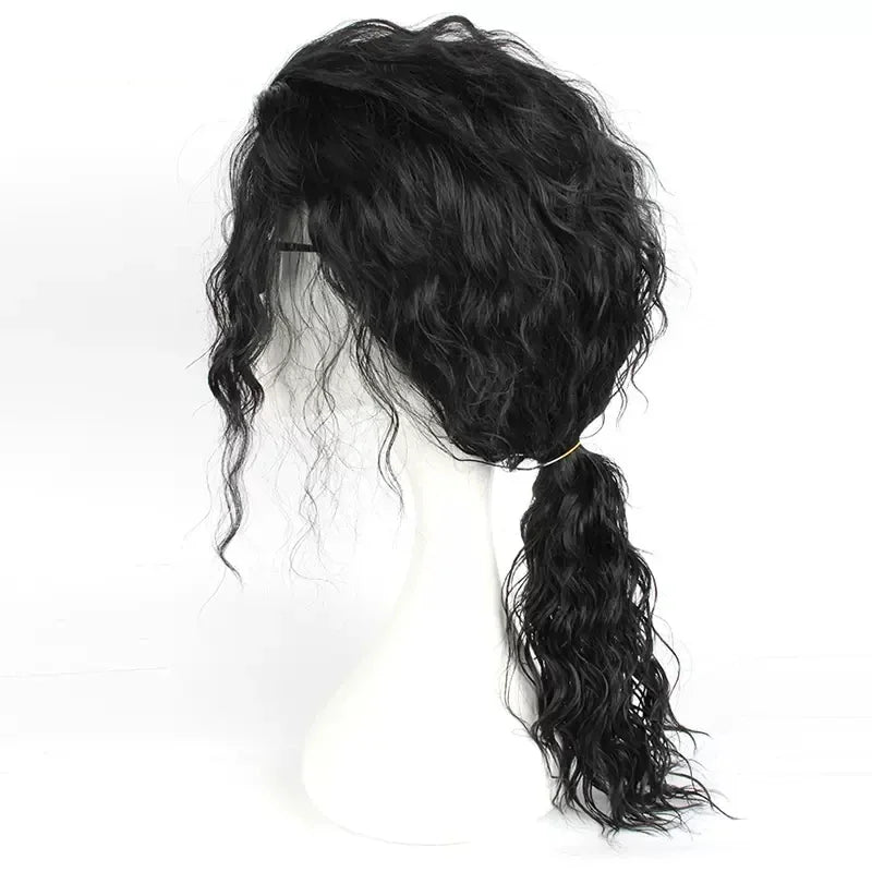 Anime Michael Jackson Cosplay Michael Cosplay Black Wig Michael Role Play Medium Long Curly Black Hair Wig Halloween Cos Wigs - She Vibess By C2P