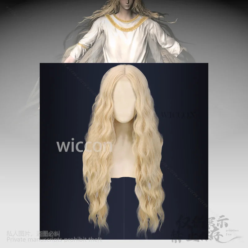 Anime Game Miquella Cosplay Cutecore Costume Witch White Dress Lolita Golden Lace Wigs For Girls Woman Halloween Cos Customized - She Vibess By C2P