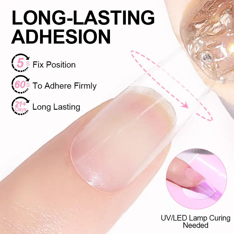 Limegirl Nail Tips Glue Gel 7.5ml uv Glue for false Nail Gel Polish Manicure Hybrid Gellac Multi-function Strong Gel Nail Polish - She Vibess By C2P