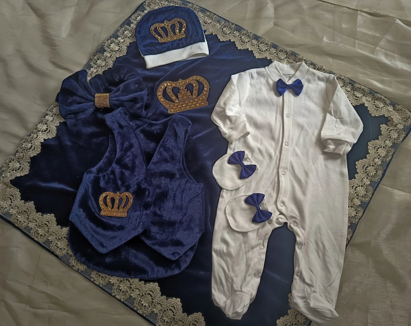 Velvet Newborn Baby Boy Outfits Blazer Vest Kids Clothing Cotton Infant Products Body Suit Shirt Pants Mittens Receiving Blanket - She Vibess By C2P
