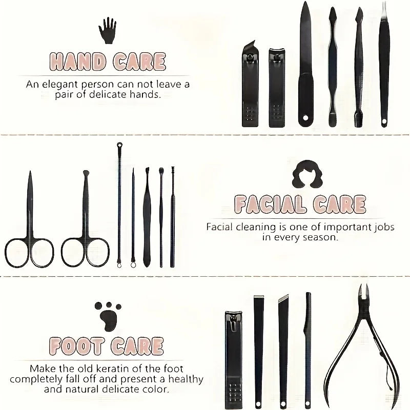 24pcs Professional Nail Clippers Kit - Ultra Sharp Fingernail - She Vibess By C2P