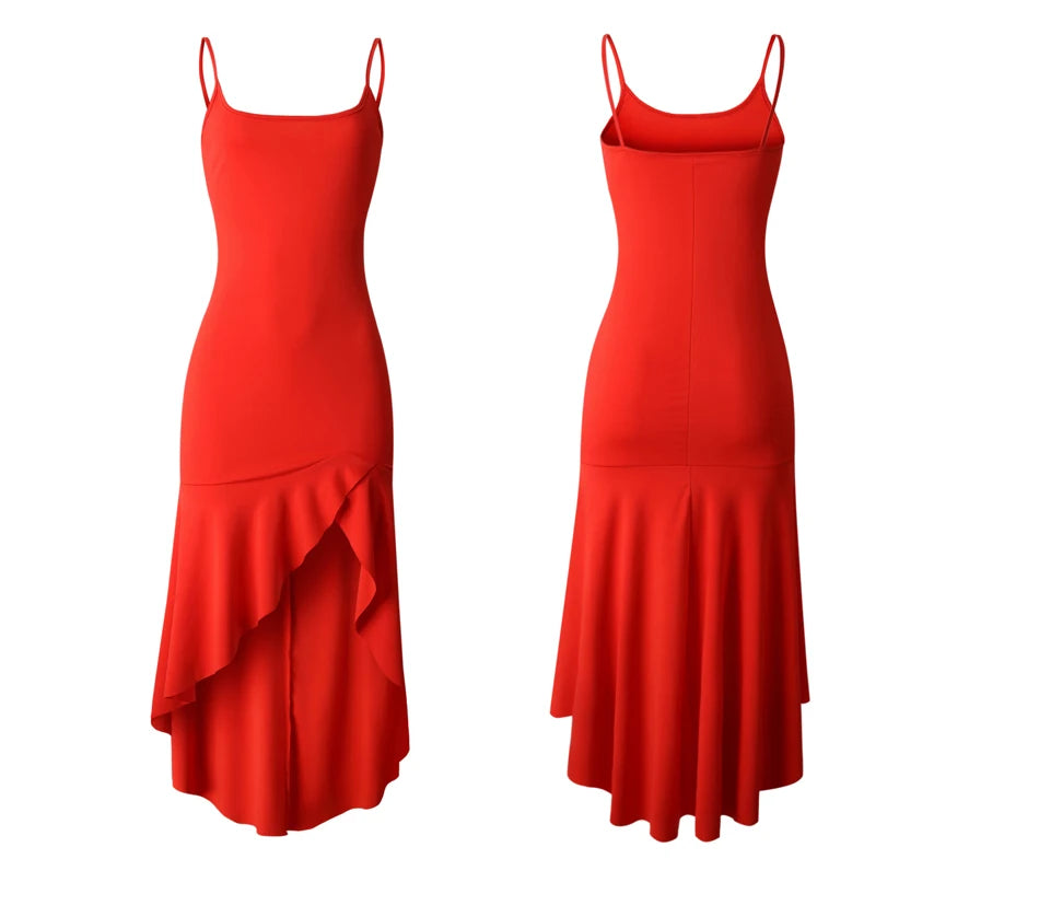 Jocoo Jolee Women Sexy Strap Slash Neck Long Dress Casual Irregular Ruffled Ankle-Length Party Dress Sling Bodycon Dress Vestido - She Vibess By C2P