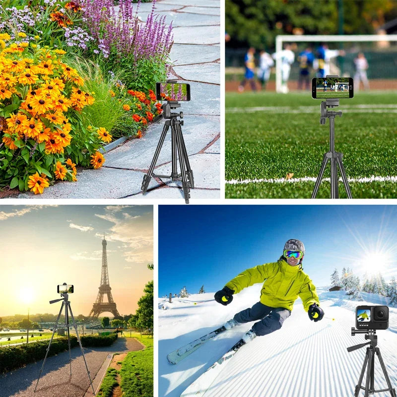 3120 Tripod for Phone 100cm Universal Phone Video Tripod Stand with Bluetooth Selfie Remote Video Recording Photography Stand - She Vibess By C2P