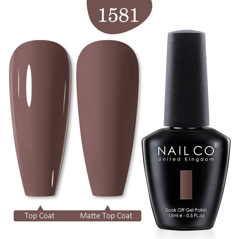 NAILCO 15ml Nail Gel Polish Red Pink Nude Soak off UV LED Long Lasting Eco-Friendly Professional Nail Beauty Salon Lacquer Varnish - She Vibess By C2P