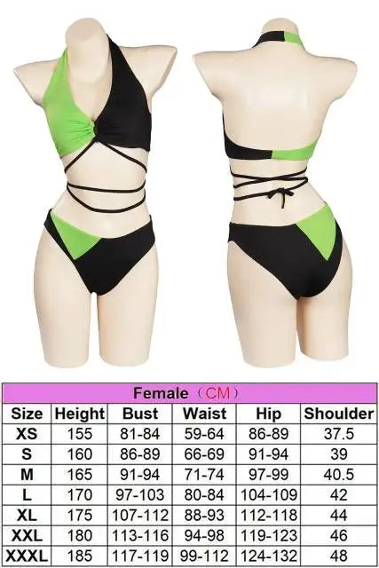 Kim Shego Cosplay Lingerie Swimsuit Costume Outfits For Women Girls Summer Sexy Fantastic Beach Swimwear Halloween Carnival Suit -I’m Over 21 - She Vibess By C2P