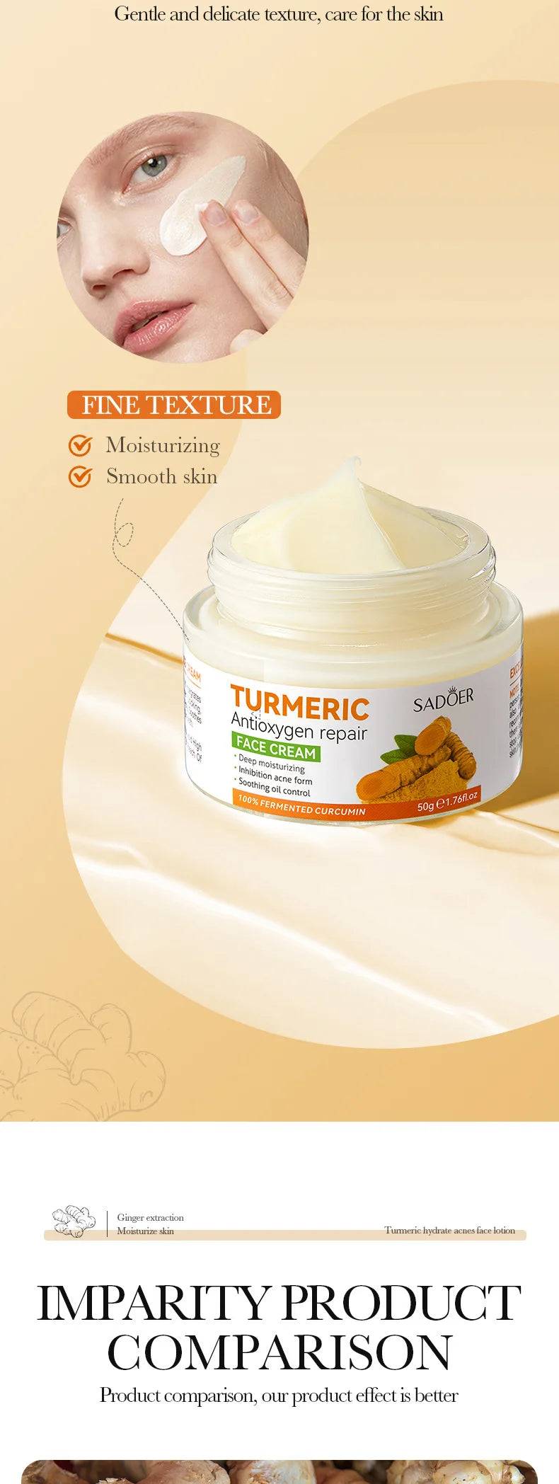 Natural Handmade Turmeric Soap Face Cream Serum Skin Care Set Clean Cutin Oil Control Removal Acne Whitening Remove Dark Spots - She Vibess By C2P
