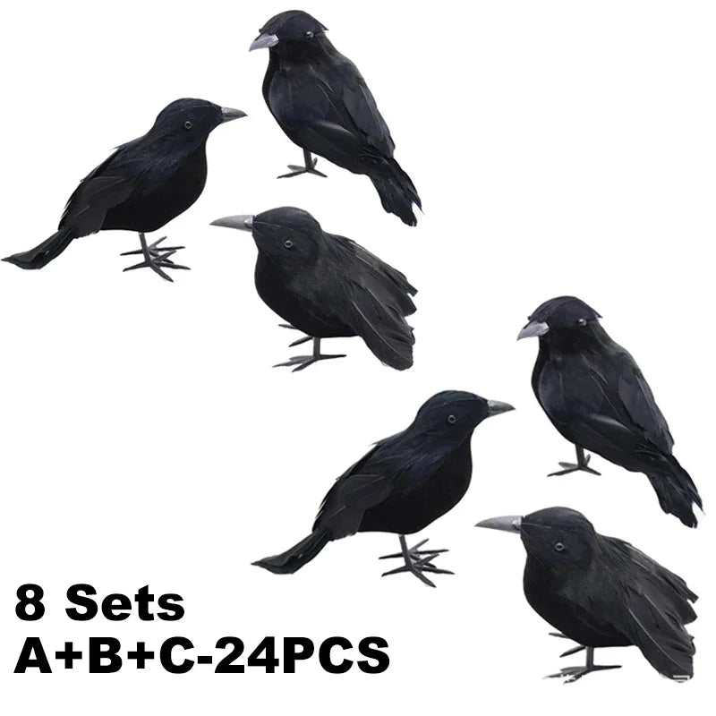 Halloween Decoracion Simulation Black Crow Raven Bird Repellent Pest Control Pigeon Repellent Garden Decoration Outdoor - She Vibess By C2P