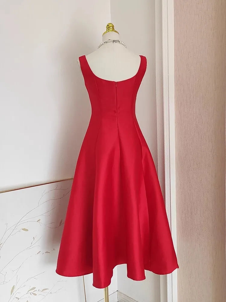 Summer Autumn Holiday Satin Evening Long Dress Women's Formal Occasion Dresses Party Ball Gown Sexy Backless Cocktail Robe - She Vibess By C2P