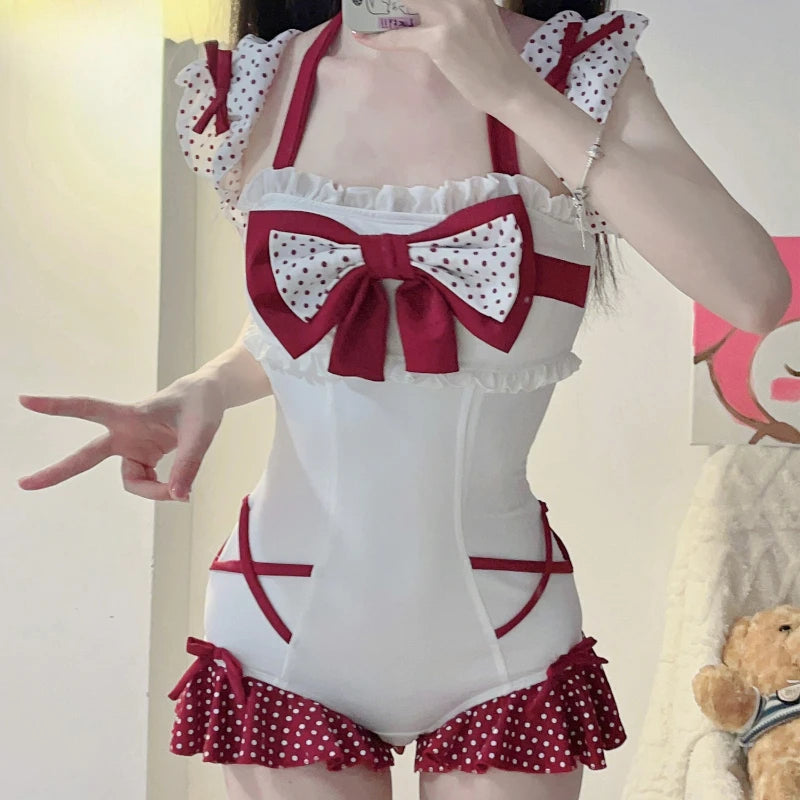 2025 New Japanese Maid Lingerie Maid Roleplay Lingerie Set Sexy Cosplay Bodysuit with Bow Pure Desire Cosplay Costume Sexy Suit-I’m Over 21 - She Vibess By C2P
