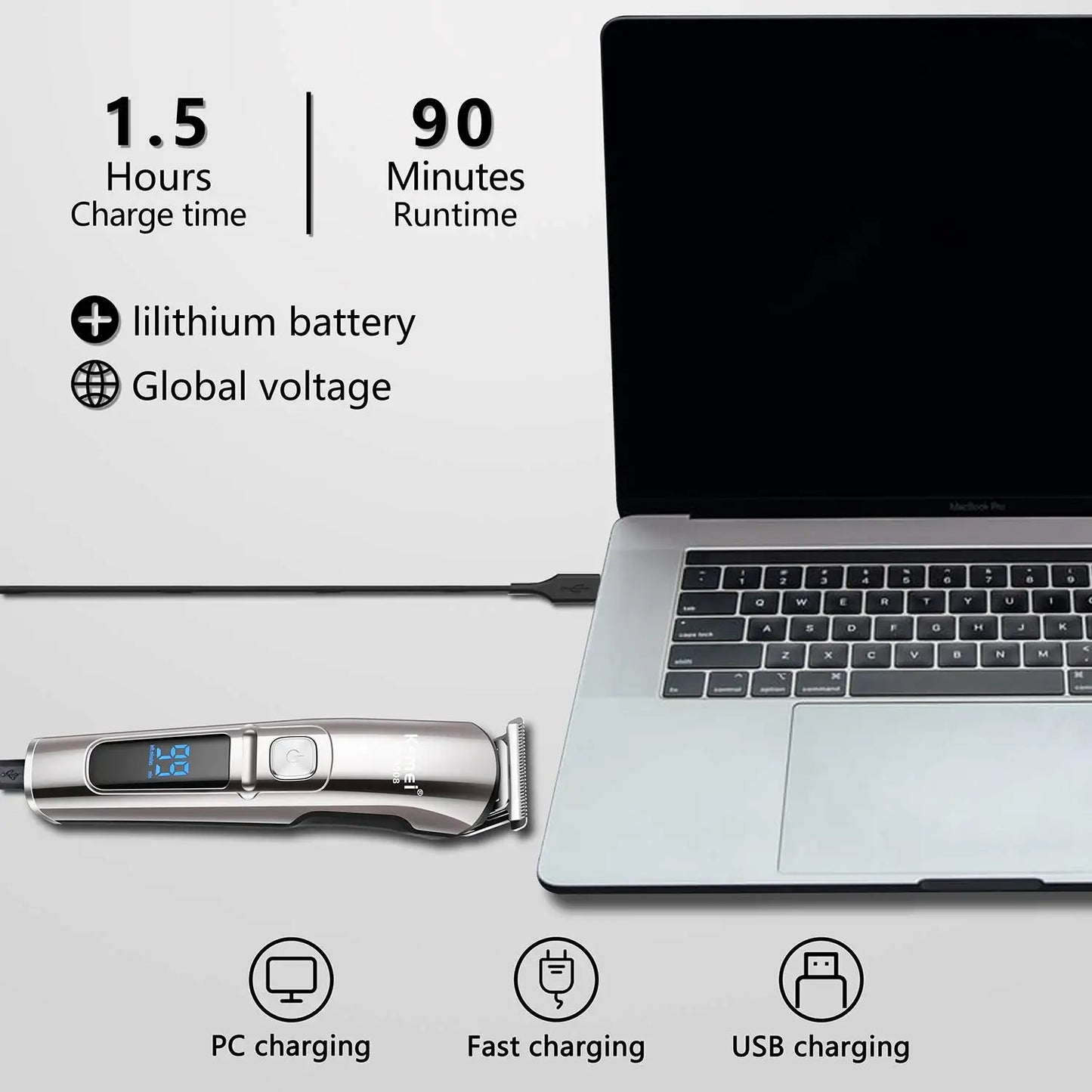 Men's Original kemei all in one hair trimmer for Men face beard grooming kit hair clipper electric hair cutting machine waterproof -for that Special Someone. - She Vibess By C2P
