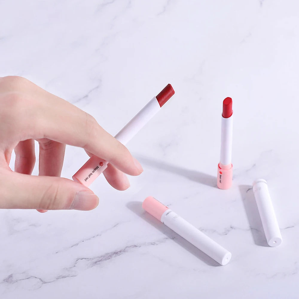 4 pcs/set Cigarette Lipstick Set Long Lasting Lip Glaze Matte Lip Gloss Waterproof Lip Stick Tube Nude Lip Tint Makeup Cosmetics - She Vibess By C2P