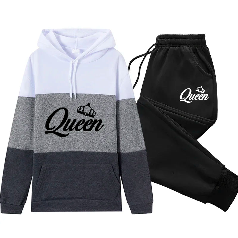 Women's Tracksuit Casual Autumn Winter Sport Color Block Women Jogging Daily Single Piece Sweatshirt Sweatpants Pullover Hoodies - She Vibess By C2P