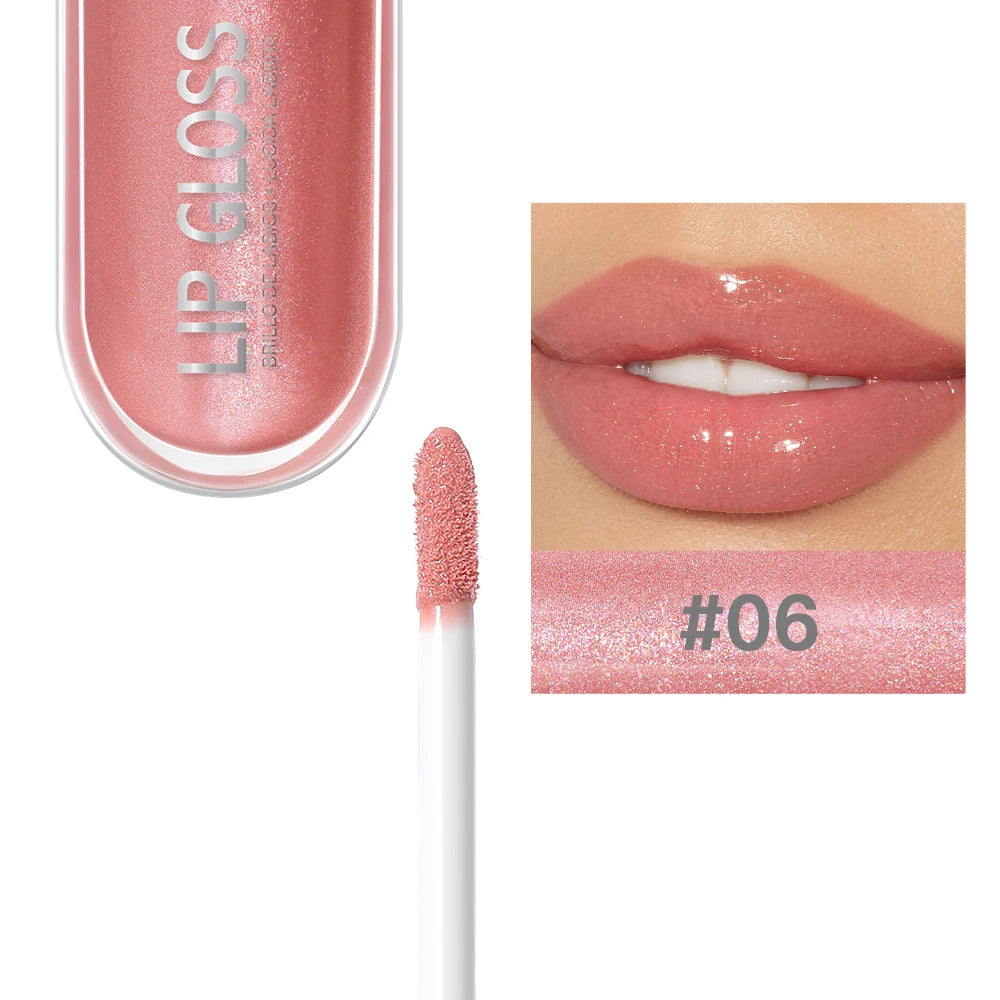 USHAS 12 Colors Glitter Lip Gloss Long Lasting Diamond Pearlescent Metallic Liquid Lipstick Moisturizing Lip Glaze Cosmetics - She Vibess By C2P