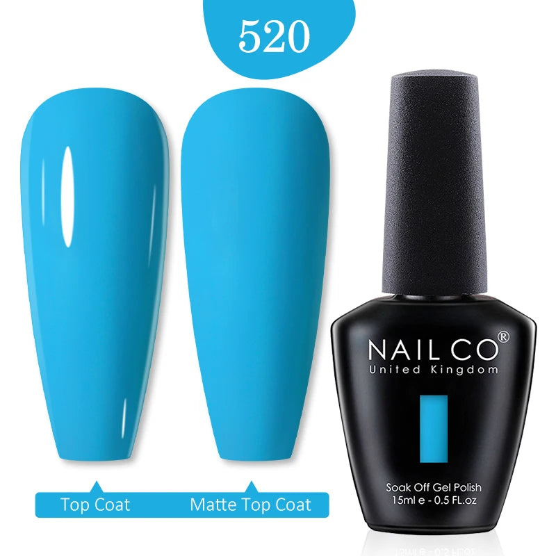 NAILCO 15ml Nail Gel Polish Red Pink Nude Soak off UV LED Long Lasting Eco-Friendly Professional Nail Beauty Salon Lacquer Varnish - She Vibess By C2P