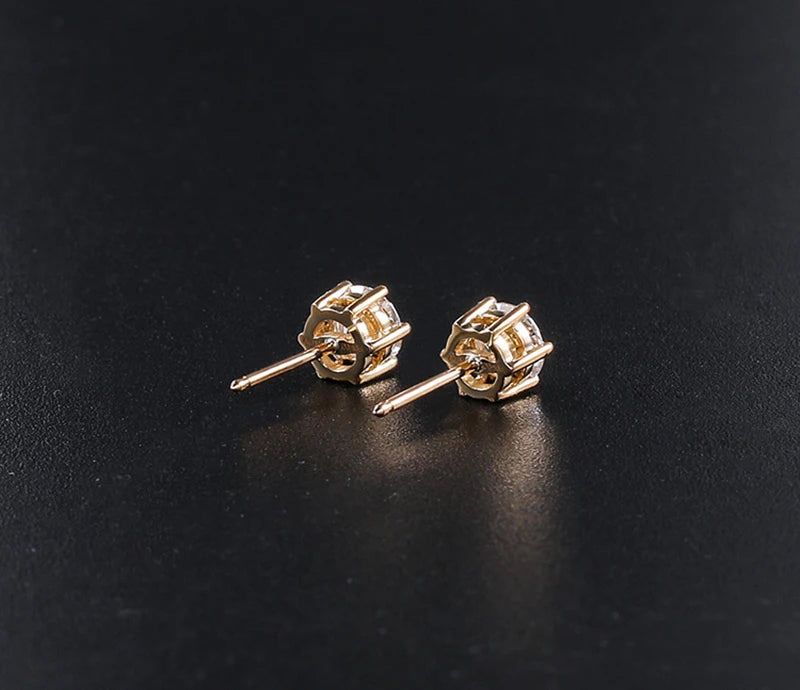 2 GRA Certificates S925 Sterling Silver Stud Earrings For Women And Men 100% Real Moissanite Pass Diamond Test Pen Fine Jewelry - She Vibess By C2P