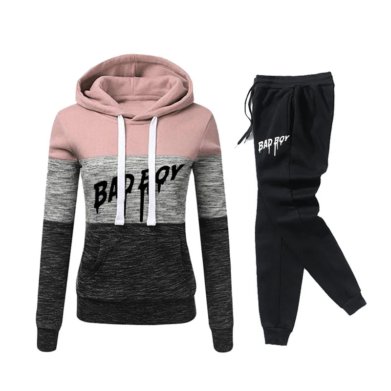 Hoodies Daily Women's Sweatshirts Versatile Fashion Color Block Jogging Sweatpants Tracksuit Hot Sales Casual Pullovers Clothing - She Vibess By C2P