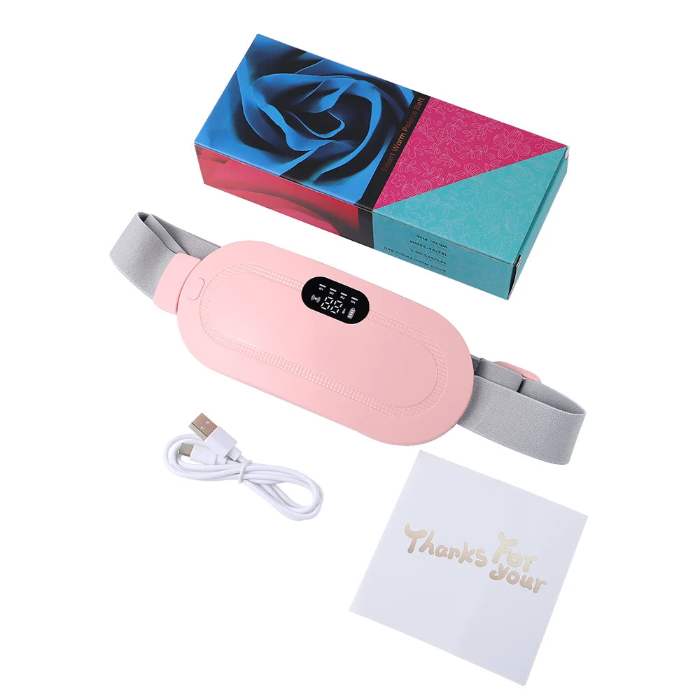 Menstrual Heating Pad Abdominal Massager Warm Palace Belt Waist Vibration Massage Device for Cramps Period Pain Relief Dorpship - She Vibess By C2P
