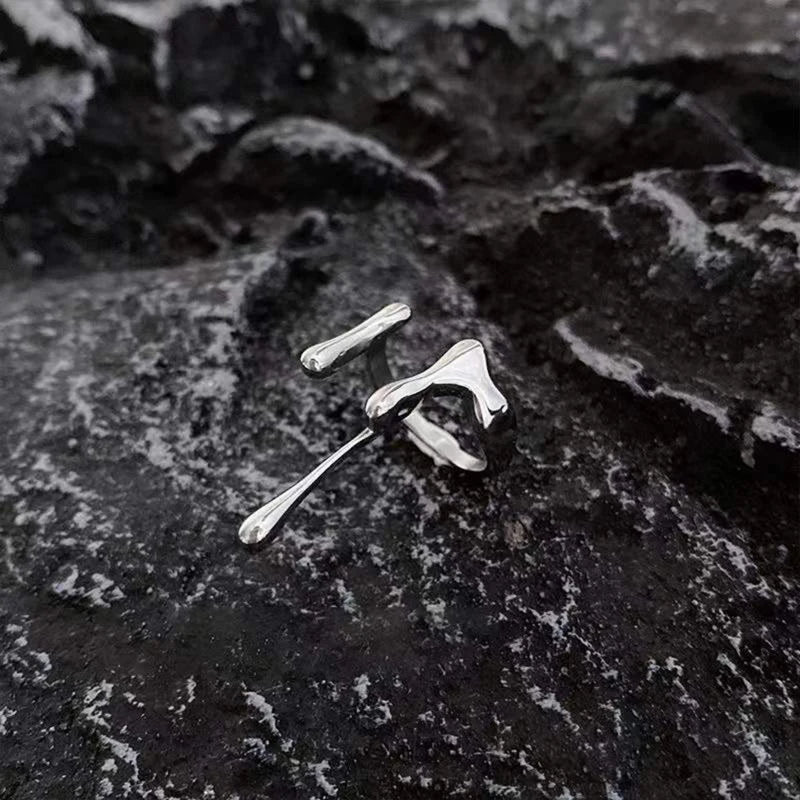 Ring Punk Rings for Men Women Adjustable Rings Chunky Silver Jewelry Rings Bulky Rings Hippie Rings for Boys Girls - She Vibess By C2P