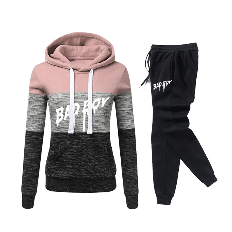 Hoodies Daily Women's Sweatshirts Versatile Fashion Color Block Jogging Sweatpants Tracksuit Hot Sales Casual Pullovers Clothing - She Vibess By C2P