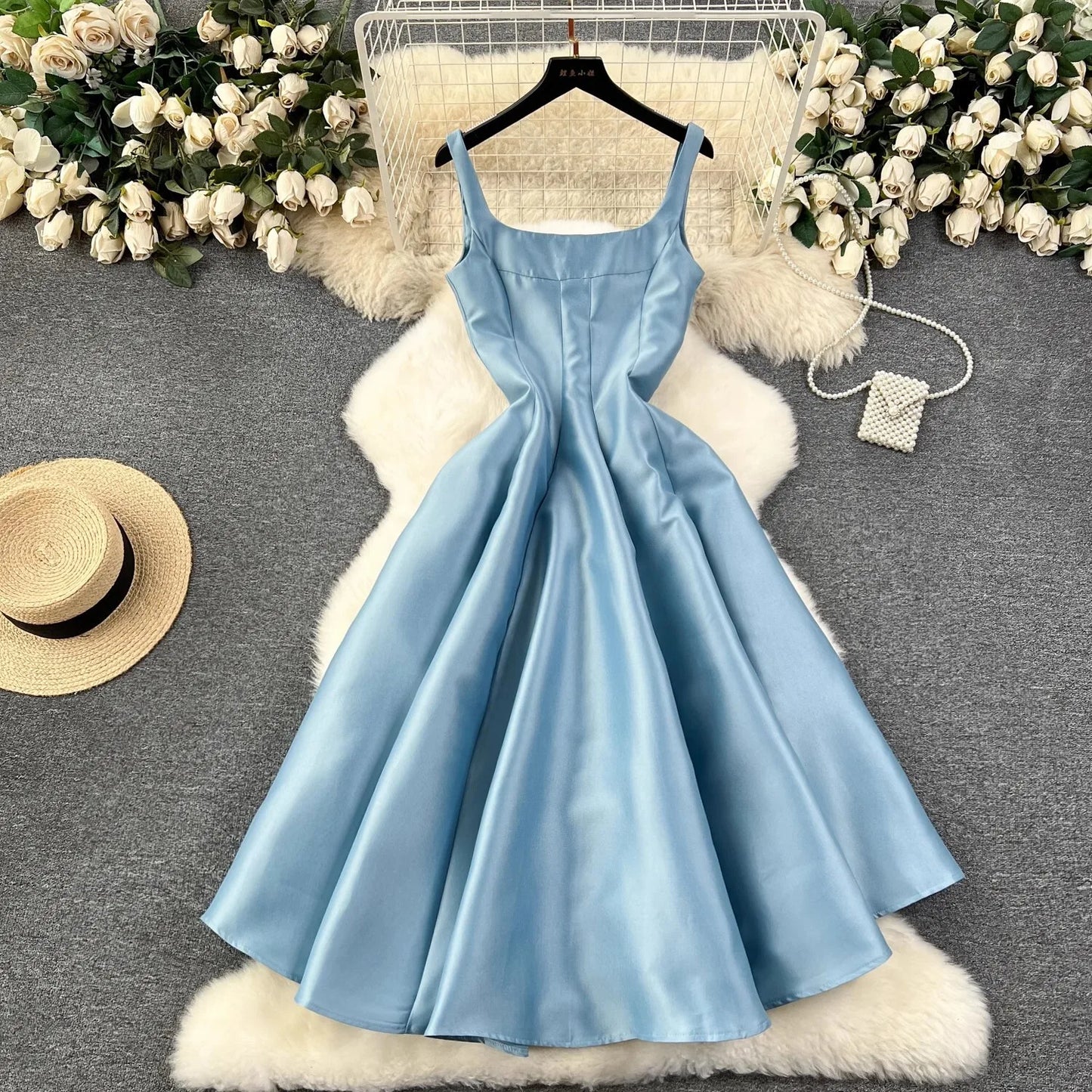 Summer Autumn Holiday Satin Evening Long Dress Women's Formal Occasion Dresses Party Ball Gown Sexy Backless Cocktail Robe - She Vibess By C2P