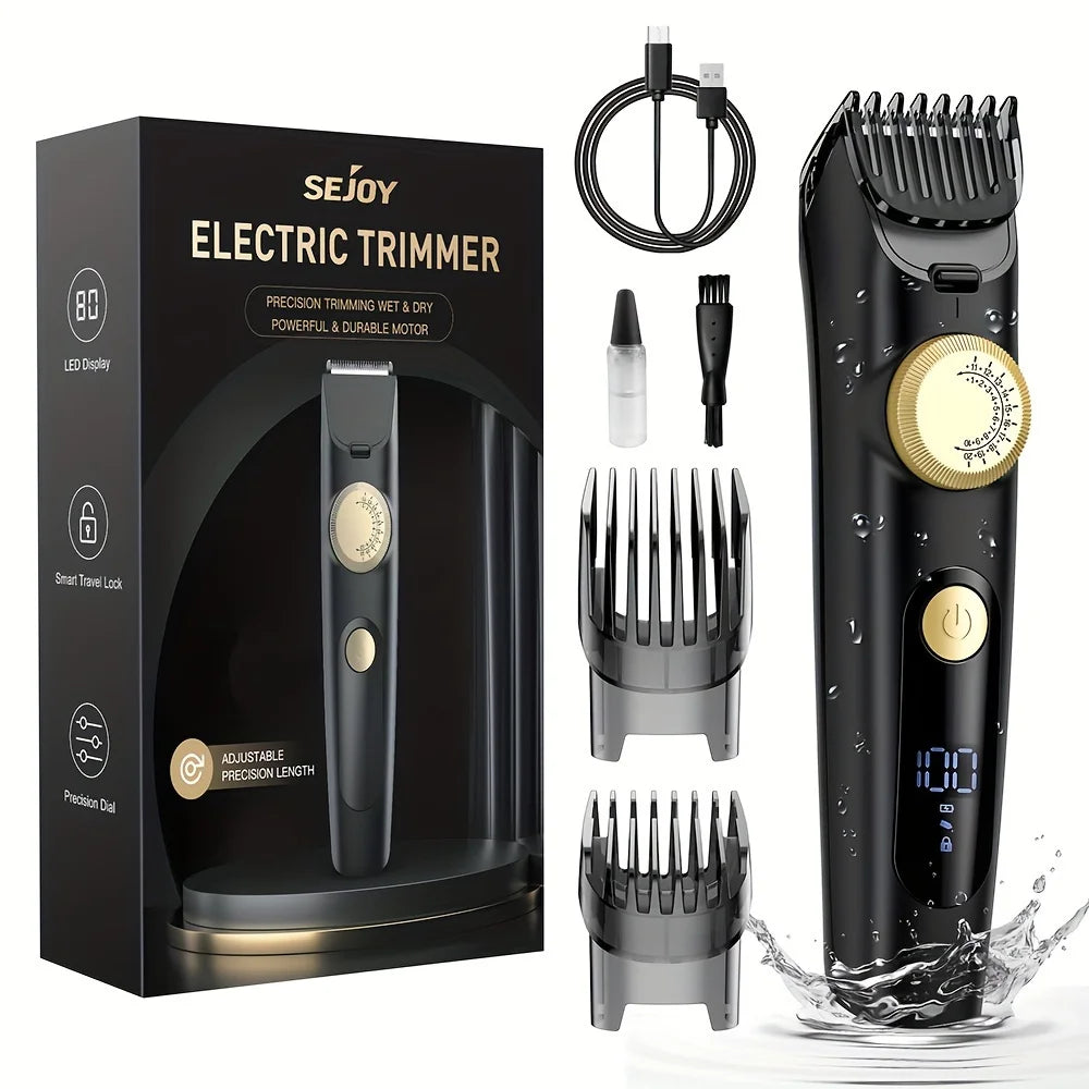 Men's Sejoy Electric Men Hair Clipper,Rechargeable Hair Trimmer,IPX7 Waterproof,Adjustable Speed Barber Clippers For Men Professional-for that Special Someone. - She Vibess By C2P