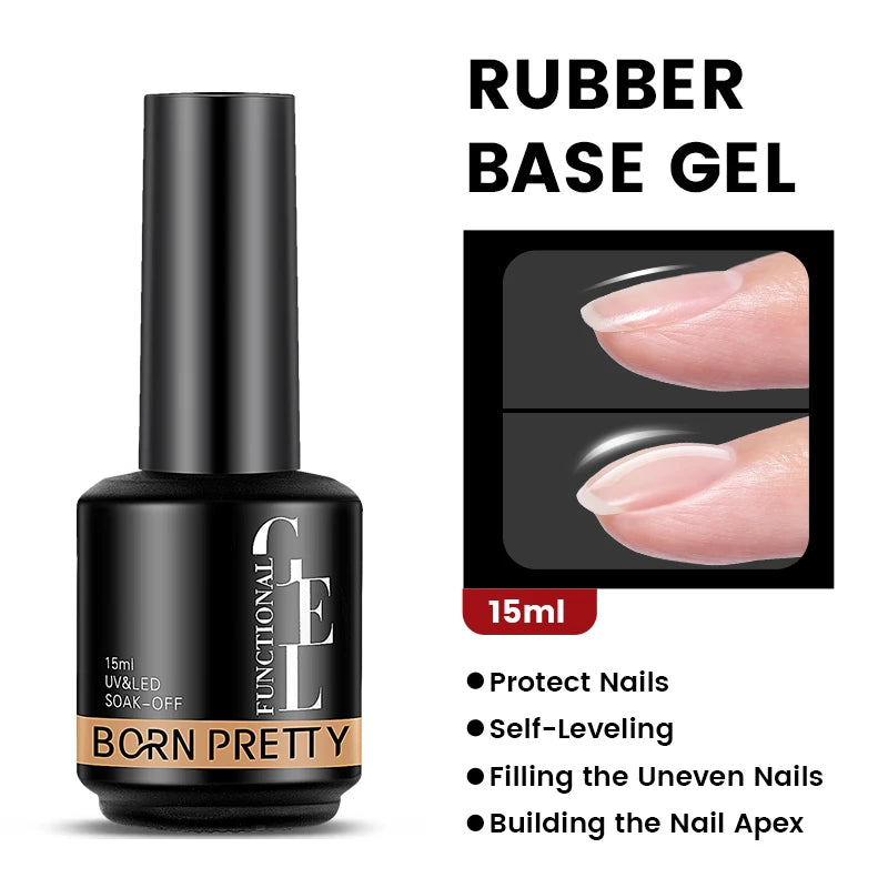BORN PRETTY 30ml Glitter Acrylic Gel Finger Extension Nail Polish Silver Pink Extension Gel Polish Soak Off Nail Slip Solution - She Vibess By C2P