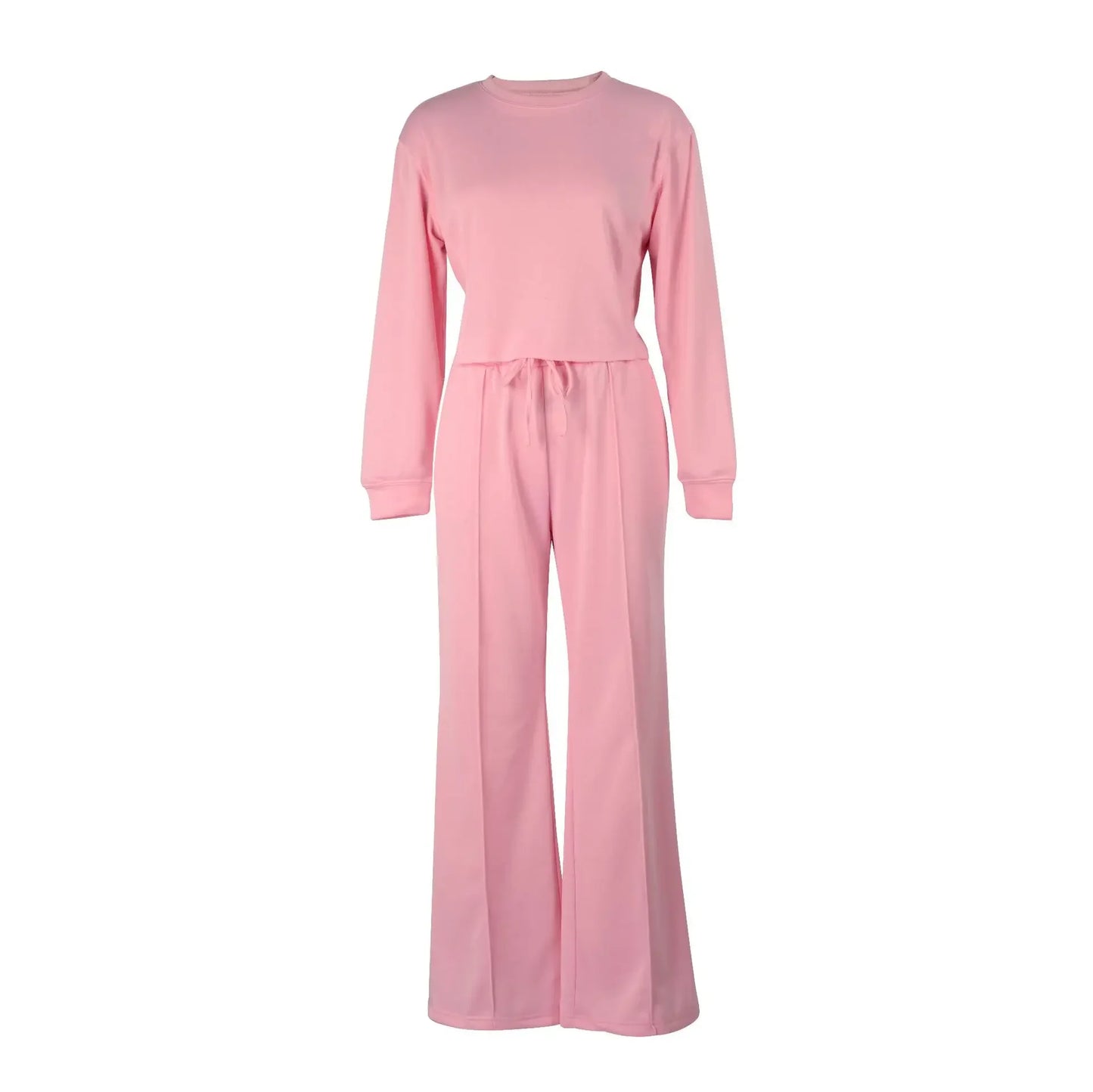 Women Clothing Sets Pullover Top+Pants 2Pcs Suits Winter Thicken Warm Outfits Solid Color Female Casual Tracksuit - She Vibess By C2P