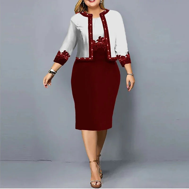Spring Summer New Solid Women Dress Suits Fashion Floral Printed Cardigan Tops and Tank Dress Casual Elegant Two Piece Sets - She Vibess By C2P