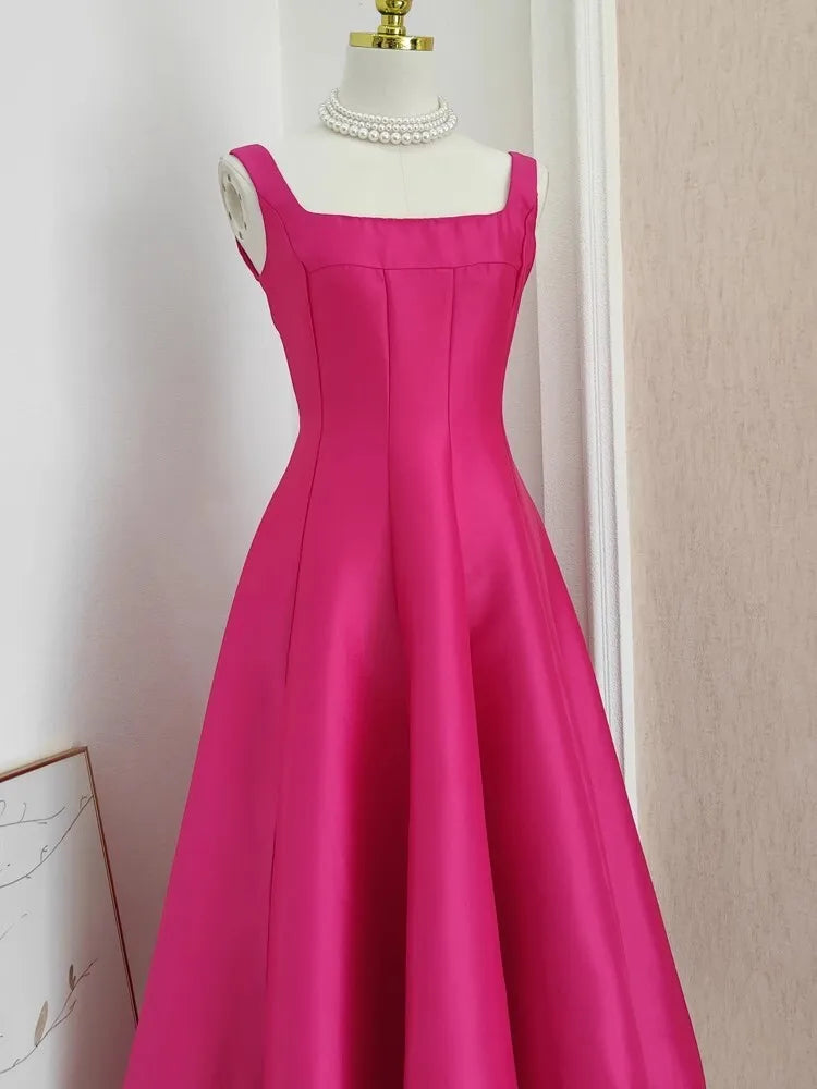 Summer Autumn Holiday Satin Evening Long Dress Women's Formal Occasion Dresses Party Ball Gown Sexy Backless Cocktail Robe - She Vibess By C2P