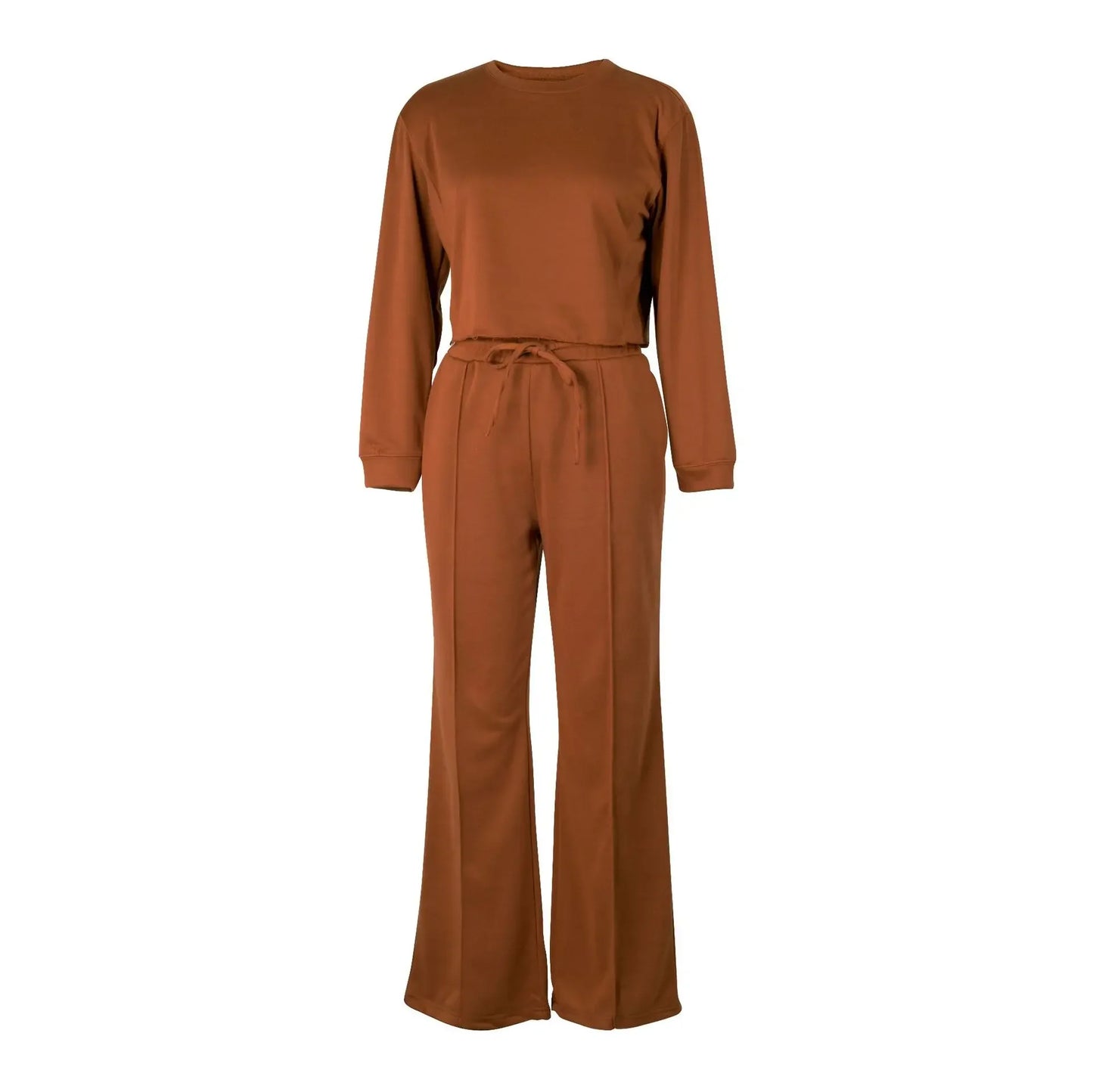 Women Clothing Sets Pullover Top+Pants 2Pcs Suits Winter Thicken Warm Outfits Solid Color Female Casual Tracksuit - She Vibess By C2P