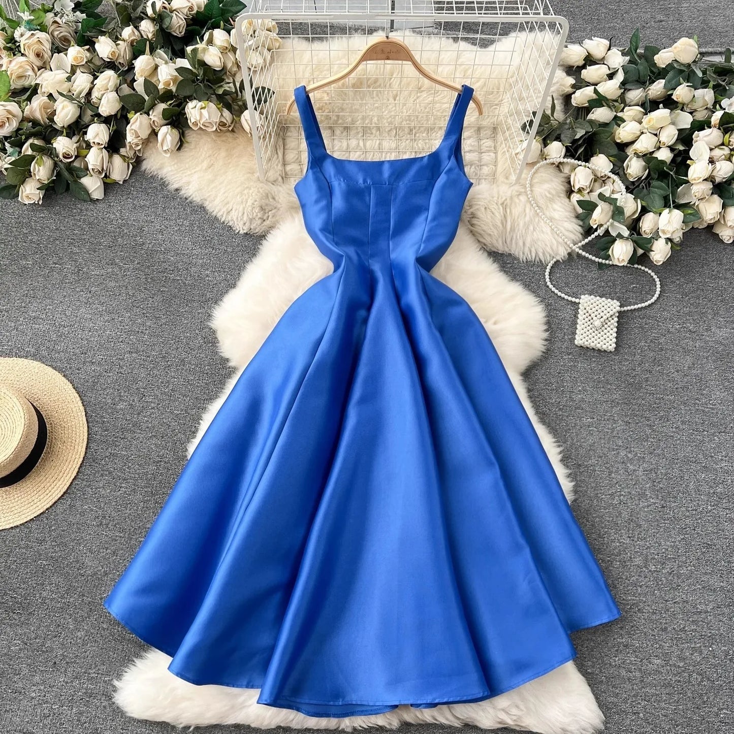 Summer Autumn Holiday Satin Evening Long Dress Women's Formal Occasion Dresses Party Ball Gown Sexy Backless Cocktail Robe - She Vibess By C2P