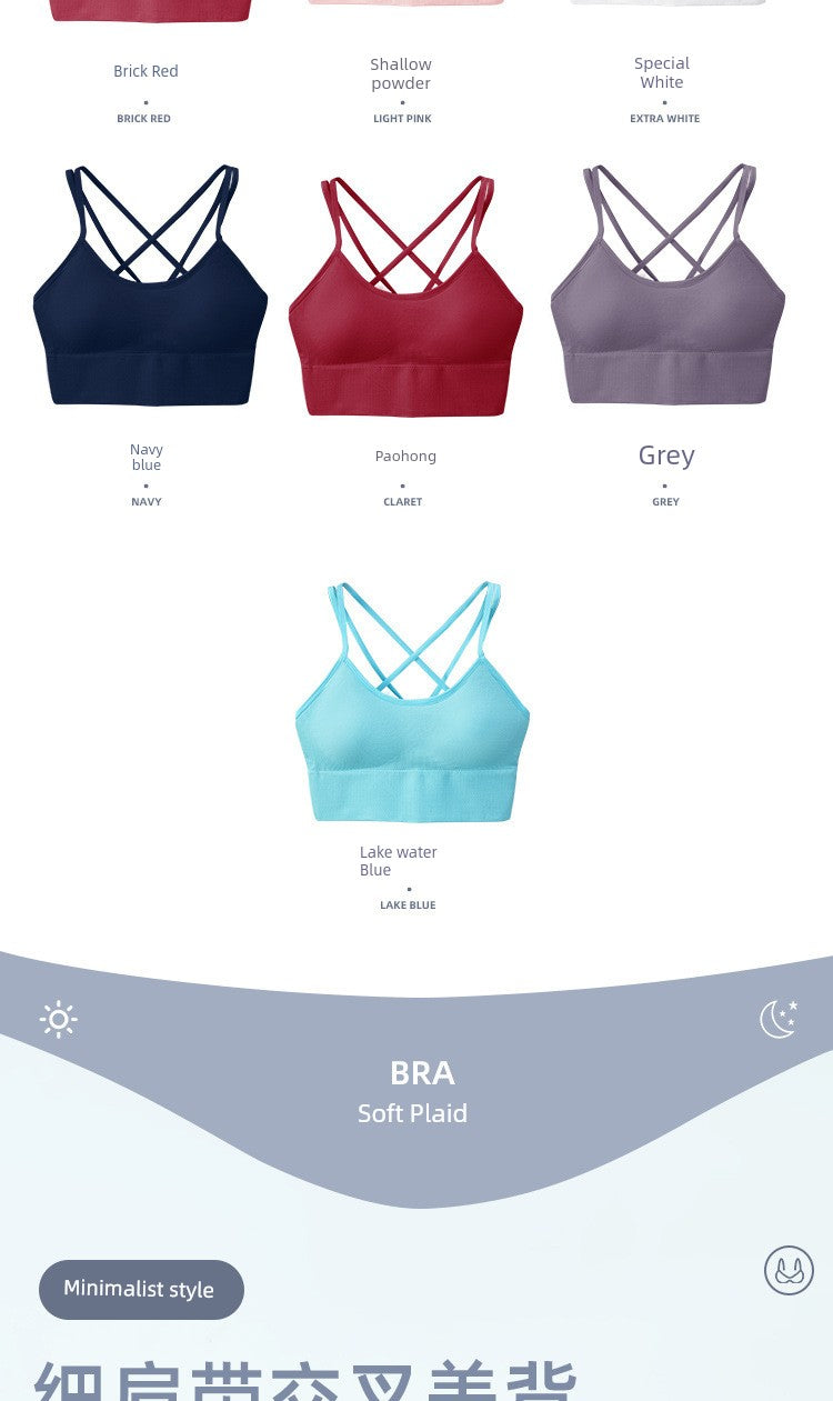 New Arrival Sports Bra Female Quick-Drying Shockproof Running Yoga Workout Vest Cross Beauty Back and Push up Student Underwear